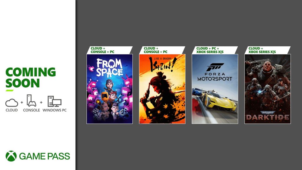 O Xbox Game Pass revelou a adição de quatro novos jogos
