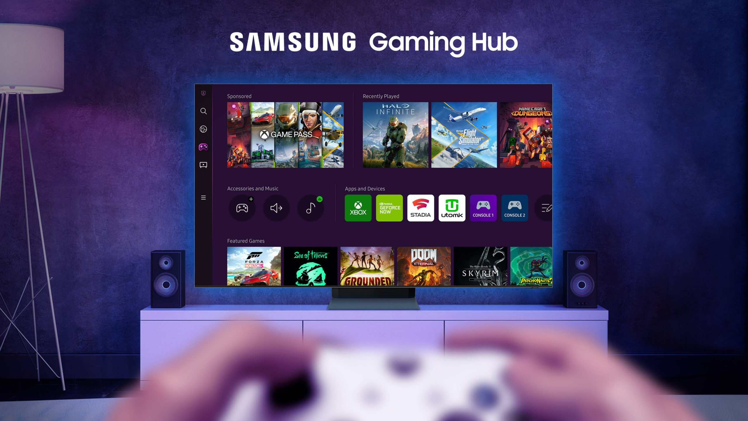 TVs Samsung Gaming Hub receberão controles oficialmente licenciados para Xbox Cloud Gaming