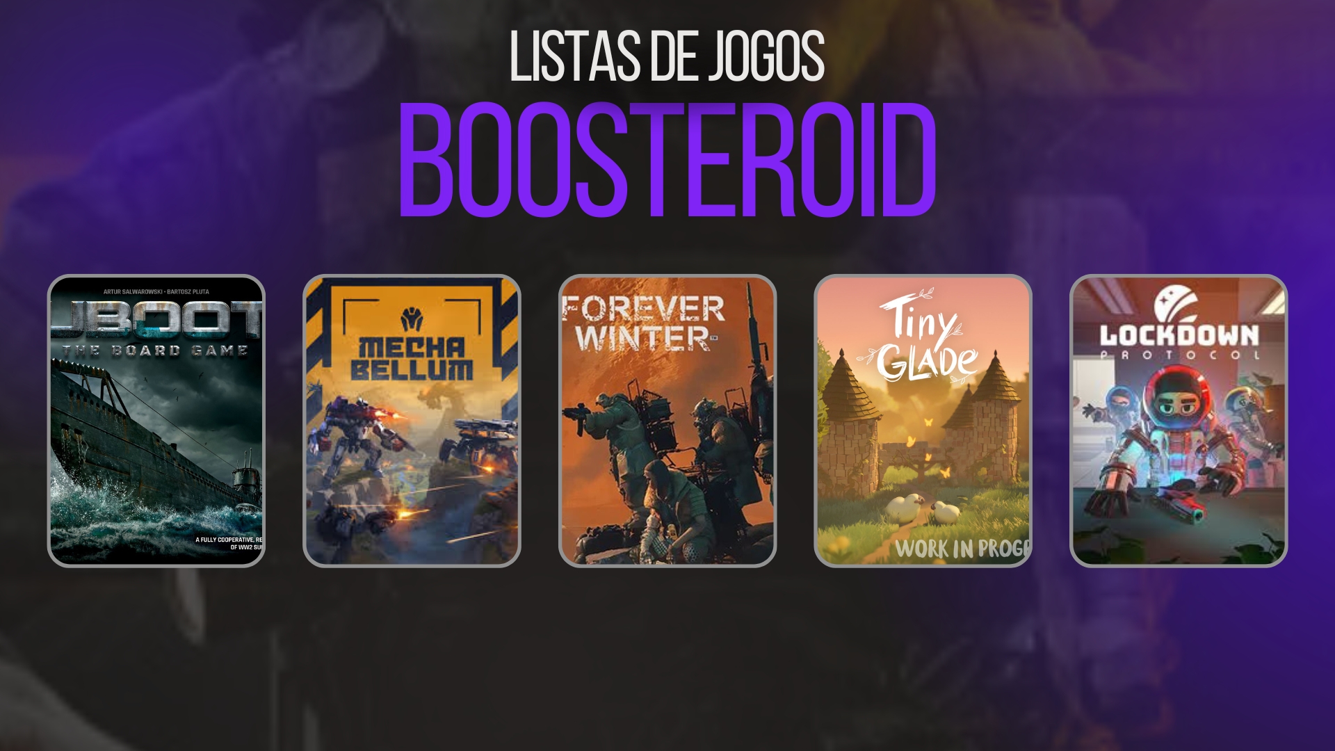 Boosteroid adiciona 5 jogos ao catálogo hoje com forever winter e mas