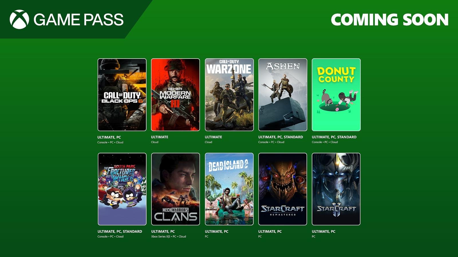 Estes 10 jogos estão chegando ao Xbox Game Pass (16 de outubro a 5 de novembro