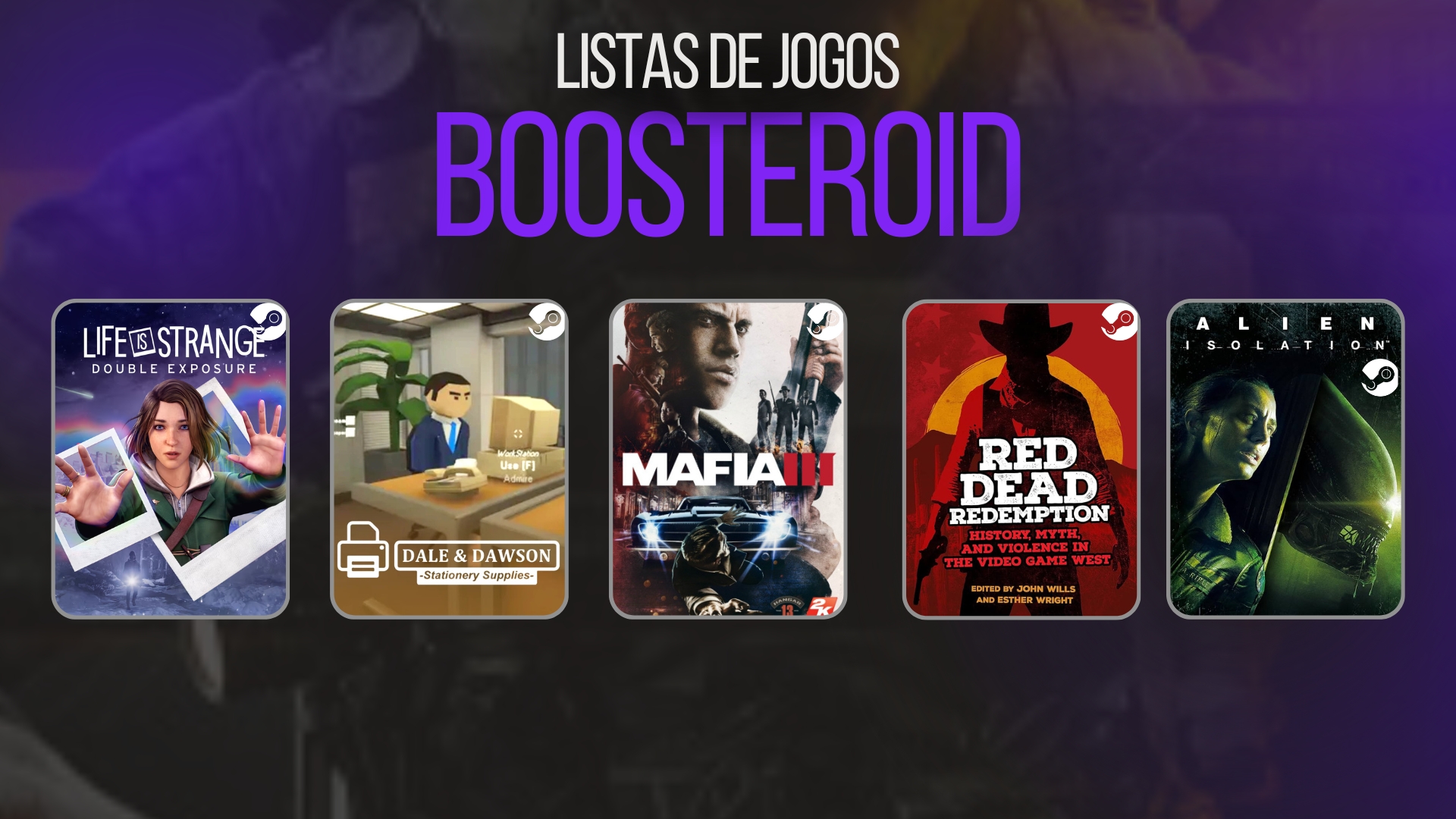 Boosteroid adicionar 5 jogos na primeira semana de novembro