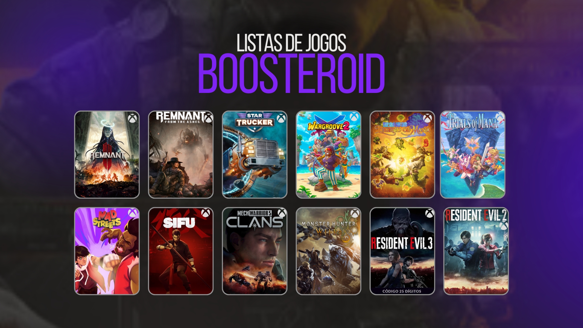 Boosteroid adicionar 12 jogos na sua segunda semana de novembro