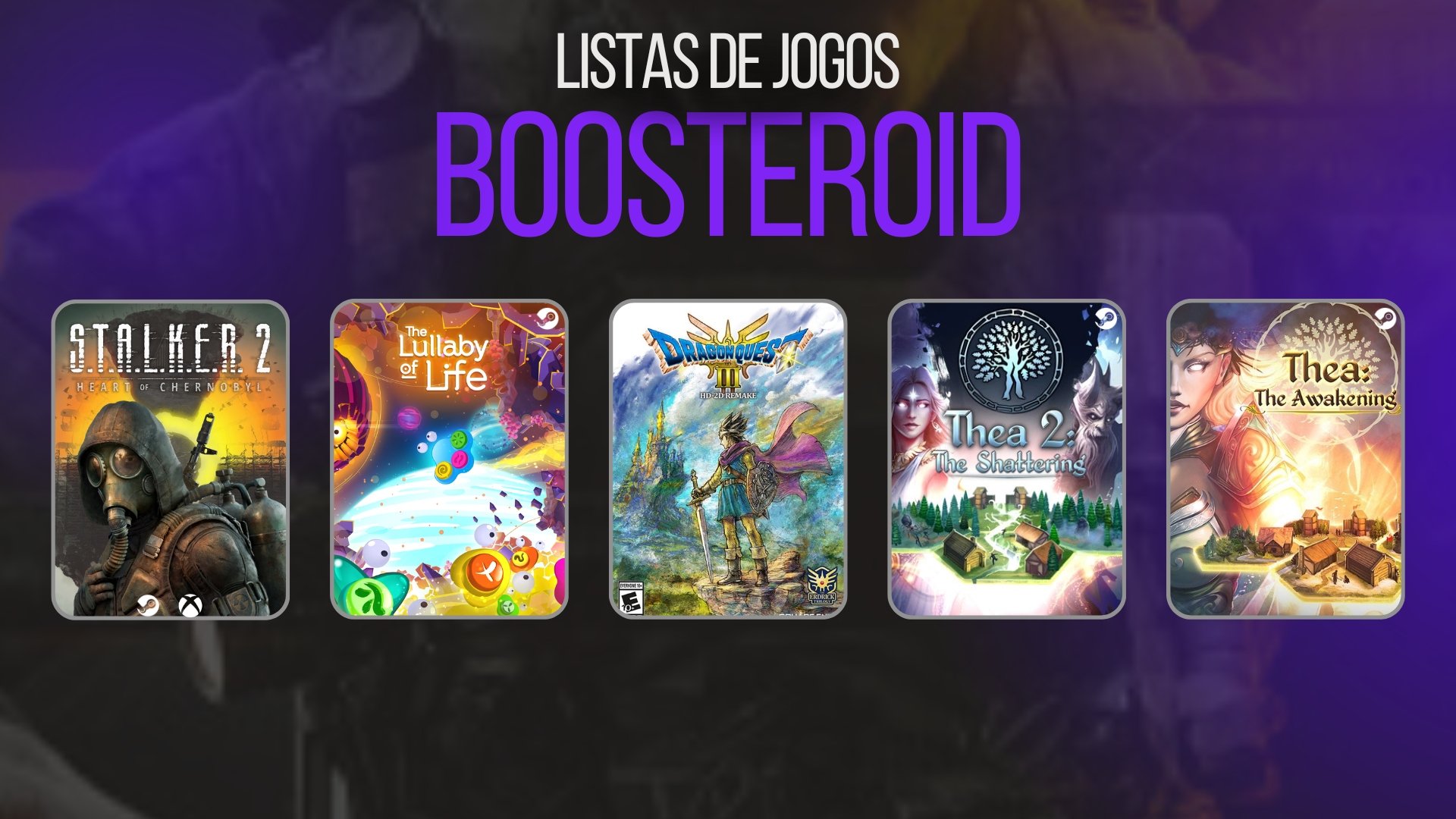 Boosteroid adicionar 5 jogos na sua quinta semana de novembro