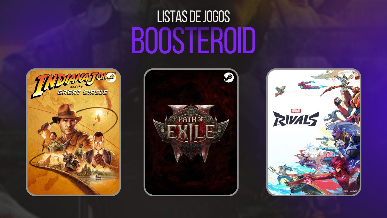 Boosteroid adicionar 3  jogos na sua primeira semana de dezembro