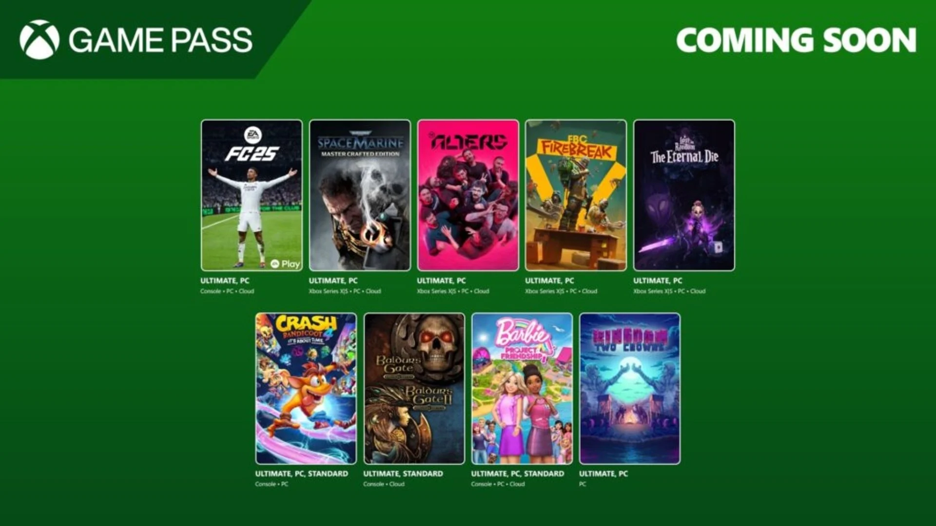 Xbox Game Pass junho de 2025 — 1ª lista anunciada
