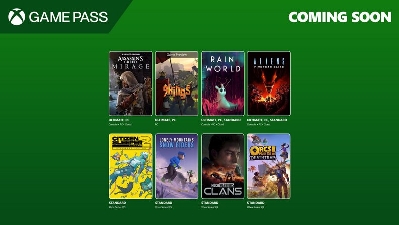 A programação da primeira onda do Xbox Game Pass de agosto de 2025 inclui um título de Assassin’s Creed