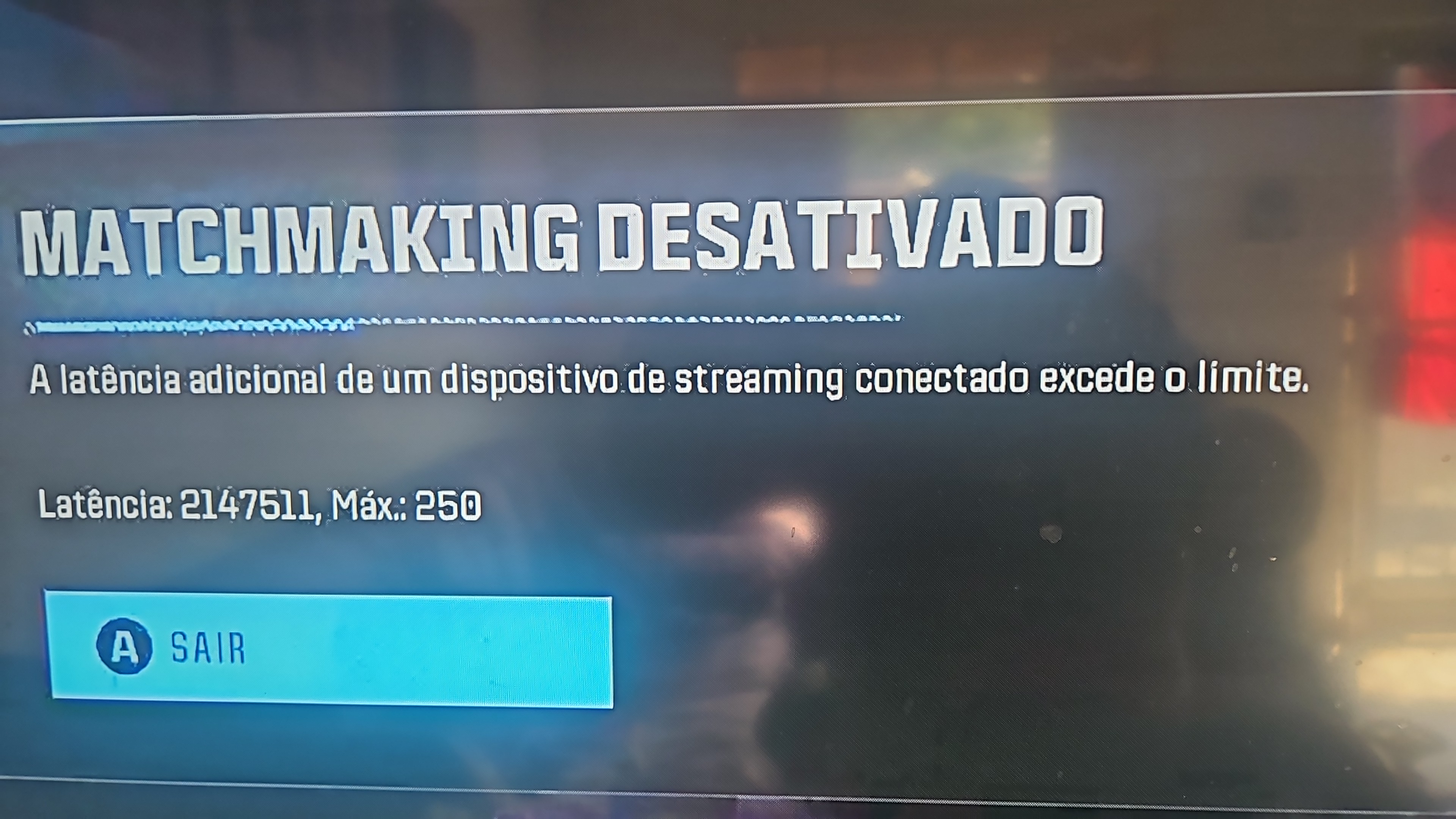 Print da dúvida