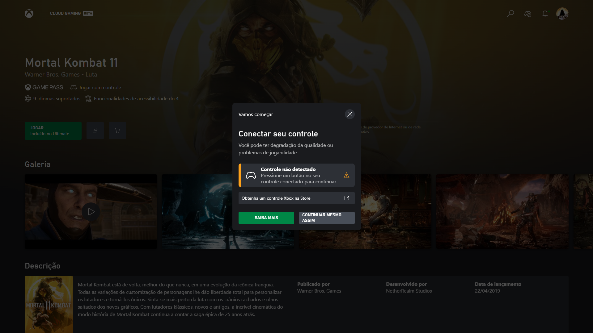 Print da dúvida